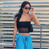 Znbbw Corset Black Crop Top Women Patchwork Tube Top Sexy Sleeveless Off Shoulder Cami Summer Streetwear Slim Strapless Tank Tops