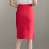 Znbbw Simple OL Style Office Pencil Skirts Elegant All-Match High Waist Slim Women Skirts Female Classic Vintage Casual Bottoms
