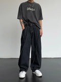 Znbbw New Summer Jeans Men Patchwork Denim Trousers Male Oversize Loose Casual Wide-leg Pants Streetwear Harajuku Clothing