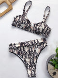 Znbbw Leopard Bikini 2023 Micro Bikini Set Push Up Thong High Cut Swimwear Women Mini Swimsuit Female Bathing Suit