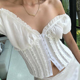 znbbw Short Sleeve T Shirt Sexy V-neck Edible Tree Fungus Basics Summer Crop Top Women Casual Solid Clothes Slim Fit Trend