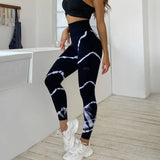 Znbbw Tie Dye Leggings Women Sexy Fitness Gym Legging Push up High waist Leggings Sport Pants