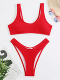 Znbbw Waist Bikinis 2023 Women Swimsuit Solid Female Swimwear Push Up Beach Thong Brazilian Bikinis Set Bathing Suit Beachwear