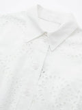 Znbbw TRAF Women 2023 Chic Fashion With Belt Button-up Midi Shirt Dress Vintage Long Sleeve White embroidery Female Dress