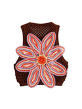 Znbbw TRAF 2023 Sexy Hollow Out Floral Crochet Knitted Women Tanks Sleeveless Slim Sweater Vest Female Crop Top Y2K Summer