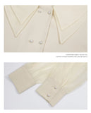 Znbbw Sleeve Chiffon Blouse Shirt Women Tops Blouse Women Blusas Mujer De Moda 2023 Turn Down Collar Blouse Women Blouses E400