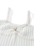 Znbbw Women 2 Piece Short Set Outfits Y2K Fairycore Chic Lace Trim Spaghetti Strap Camis Crop Tops + Shorts 2000s Vintage Clothes