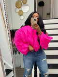 Znbbw Elegant Chiffon Puff Sleeve Crop Tops Fashion Casual Women Long Sleeve Blouses Female Sexy Ruffled Layered Shirts 2023