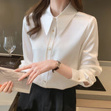 Znbbw Sleeve Office Lady White Blouse Shirt Tops Women Turn Down Collar Blouse Women Blusas Mujer De Moda 2023 Blouses Blusa E313