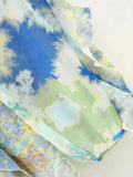 Znbbw TRAF Ruffle Long Dress Women Print Floral Dress Woman Long Sleeve Summer Dresses Woman 2023 Midi Elegant Women Dress