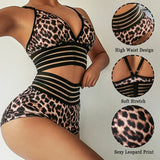 Znbbw Sport Set Women Yoga Suit Workout Leopard Leggings Yoga Set Top Bra Add Shorts Pant Athletic Short Fitness Tight