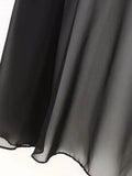 Znbbw TRAF Women Fashion Turtleneck Collar Asymmetrical Chiffon Smock Blouse Female Tulle Cape Shirt Blusas Chic Cloak Tops
