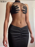 Znbbw Summer Sexy See Through Mesh Dresses Fashion Casual Patchwork Clubwear Holiday Style Beach Party Mini Bodycon Dresses