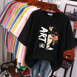 Znbbw 100% Cotton Plus Size L-6XL T Shirt Print Tshirt Short Sleeve Women's Top Chinese Style Summer Couple O Neck T Shirts