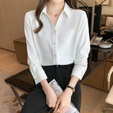 Znbbw Sleeve White Blouse Shirt Blouse Women Blusas Mujer De Moda 2023 Turn Down Collar Office Lady Blouse Tops Women Blusa E197