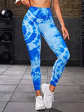 Znbbw Waist Yoga Leggings For Women Gym Pants Tie Dye Seamless Workout Sexy Leggings Push Up Running Trousers