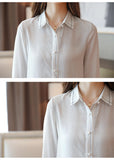 Znbbw Mujer De Moda 2023 Long Sleeve Women Shirts Dot Chiffon Blouse Shirt Tops Turn Down Collar Office Blouse For Women B864