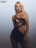 Znbbw Women Dress Sexy See Through Mesh Patchwork Halter Mini Bodycon Dresses Streetwear Y2K Activewear 2023 Summer New 912