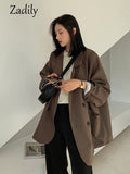 znbbw 2023 Autumn Casual Long Sleeve Blazer Women Korean Style Oversize Ladies Suit Blazers Work Female Clothing Jacket Coat