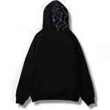 Znbbw Zip Hoodies Rhinestone Spider Print Oversized Goth Hoodie Men's Harajuku Punk Grunge Sweatshirt Jacket Y2k Hip Hop Jacket