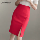 Znbbw Simple OL Style Office Pencil Skirts Elegant All-Match High Waist Slim Women Skirts Female Classic Vintage Casual Bottoms