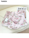 znbbw Hotsweet High Waist Floral Print Denim Shorts Women's Fashion Casual Sexy Slim Fit Y2K Streetwear Tassels Jean Short