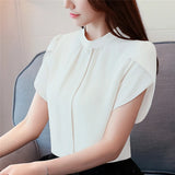 Znbbw Tops Women Short Sleeve Chiffon Blouse Shirt Blouse Women Blusas Mujer De Moda 2023 Verano Women Blouses Femme Top E771