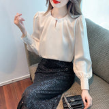 Znbbw Sleeve O-Neck Blouse Women Blusas Mujer De Moda 2023 Casual Chiffon White Blouse Shirt Women Tops Blouses Shirts Blusa G171