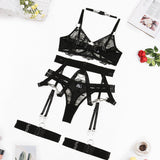 Znbbw Fancy Lingerie Luxury Lace Fine Underwear Bra Kit Push Up Floral Intimate See Through Seamless Delicate Exotic Sets