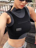 Znbbw High Quality Vest Patchwork Stretch Harajuku Streetwear Crop Top 2023 Summer Elastic Casual Slim Sleeveless Camisole