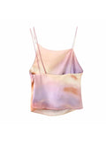 Znbbw TRAF Women Satin Top Woman Summer Crop Top Female Backless Camis Women Straps Sleeveless Sexy Tanks Camis
