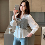 Znbbw Mujer De Moda 2023 Blouse Women Long Sleeve Women Blouses Shirts V-neck White Chiffon Blouse Shirt Women Tops Blusa C518