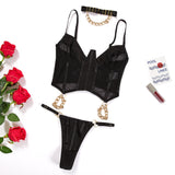 Znbbw Fine Lingerie Luxury Underwear Set Women 2 Piece Bra Kit Push Up Bilizna Set Black Seamless Intimate Matching Outfits