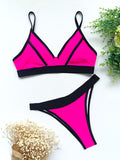 Znbbw Push Up Bikini Set Women Swimwear High Waisted Swimsuit Female Solid Swimming Suits Bathing Suit Sexy Bikini Set