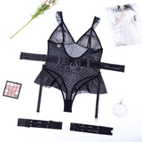 Znbbw Polka Dot Bodysuit Lingerie Sexy Transparent Tempt Sissy Body Lace See Through Erotic Costumes Fitness Porn Hot Tops