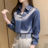 Znbbw Sleeve Blouse Women Blusas Mujer De Moda 2023 Chiffon Blouse Shirt Turn Down Collar Office Blouse Women Tops Blusa E235