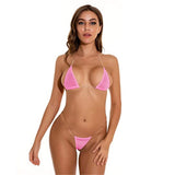 Znbbw bikini Sexy swimwear women swimsuit women biquini mini bikinis Solid color Net yarn Transparent Silica gel Shoulder strap 912