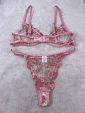 Znbbw Floral Lingerie Fancy Embroidery Transparent Bra Women's Underwear Set Women 2 Piece Beautiful Sexy Naked Intimate 912