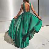 znbbw Women Fashion Pleated Hem Long Dress Elegant Gorgeous Backless Ladies Evening Dress Female Summer Halter Mesh A-Line Maxi Dress