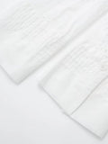 Znbbw TRAF Women 2023 Chic Fashion With Belt Button-up Midi Shirt Dress Vintage Long Sleeve White embroidery Female Dress