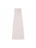 Znbbw TRAF Women Crochet Knit Midi Dresses Spaghetti Strap Cutout Bodycon Dress Y2k Tank Dresses Summer Beachwear