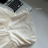 znbbw Women Sexy Backless Strapless Solid Color Tube Tops 2023 Summer Beach Style Slim Fit Cropped  Folds Party Club Shirt
