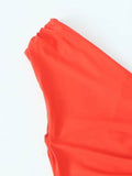 Znbbw TRAF Sexy Style Women One-piece Bodysuits One-Shoulder Slim Jumpsuit Fashion Elegant Women Tops