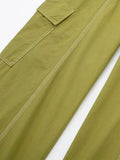 Znbbw TRAF 2023 Women Pant Wide Leg High Waist Cargo Pant Women Trouser Female Casual Loose Jogger Trouser Women Streetwear