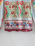 Znbbw Spring 2023 Women Vintage Print Shirt Long Sleeve Single Breasted Blouse Chic Female Satin Tops Blusas Mujer 202306