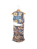 Znbbw TRAF 2023 Woman Mini Dress Sleeveless Vintage O-Neck Elegant Spring Summer Causal Elegant Loose Party Dresses
