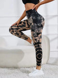 Znbbw Dye Leggings High Waist Elastic Yoga Pants Seamless Push Up Tights Fitness Women Sport Gym Training Running Leggings Femme