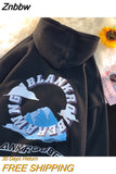 Znbbw Fall and Winter Hoodies Casual Style Fashion Letters and Landscape Prints Hot Sale Loose Fall and Winter Hoodies