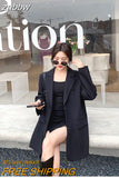 znbbw 2023 Winter New In Korea Style Long Sleeve Women Blazer Office Lady Loose Solid Suit Work Blazers Spring Female Coat