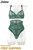 Znbbw Rhinestone Lingerie With Waistband Sheer Lace Sensual Underwear Glitter Tassels Naked Women Uncensored Sexy Intimate